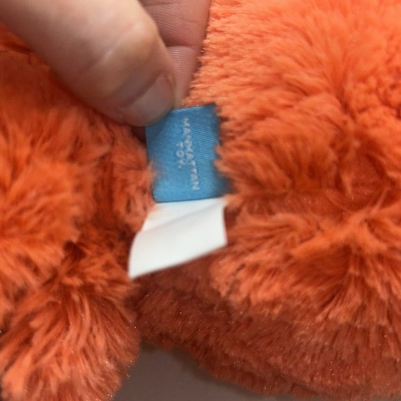 Manhattan Toy Co  Octopus Aqua Blue Coral Orange Tentacles Very Soft Clean Plush - Picture 11 of 15